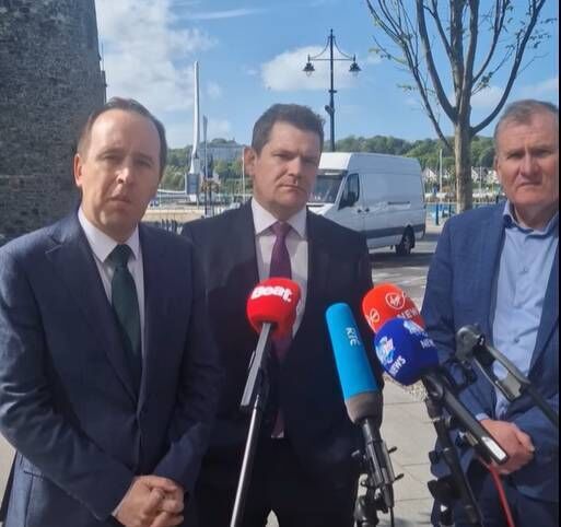 Minister John Cummins, Minister Peter Burke and Council CE Sean McKeown