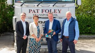 <p>Photographed together for the launch of ifac’s inaugural Family Business Report 2026 are John Donoghue, ifac CEO; Mary Foley, ifac client and owner of Pat Foley Transport Ltd., Kilkenny; James Farrell, Head of SME at ifac; and Pat Foley, ifac client and owner of Pat Foley Transport Ltd. </p> <p>Photographed together for the launch of ifac’s inaugural Family Business Report 2026 are John Donoghue, ifac CEO; Mary Foley, ifac client and owner of Pat Foley Transport Ltd., Kilkenny; James Farrell, Head of SME at ifac; and Pat Foley, ifac client and owner of Pat Foley Transport Ltd. </p>