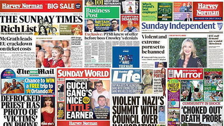 What the papers say: Sunday's front pages