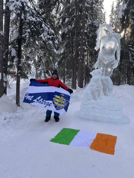 John Hayes in Alaska for the World Ice Art Championships.