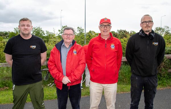 Taking part were Keith Waslh, Renew, Tony Grant, Denis Kennedy, Racr Co-Ord., and Michael Lynagh. Renew were on hand to help with bicycle repairs. Photo: John Power