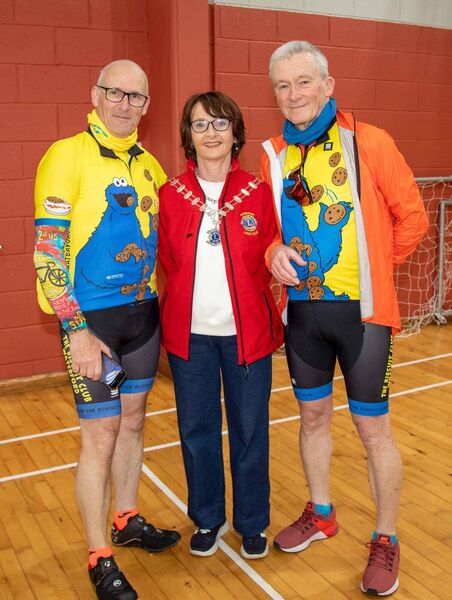 Lion's Club President Martina Harte with Ray and Kim Leahy. Photo. John Power Lion's Club President Martina Harte with Ray and Kim Leahy. Photo. John Power