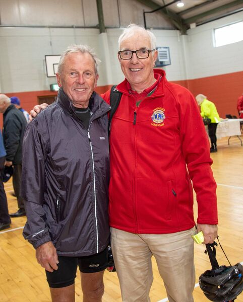 Pictured at The Rainbow Hall Kilmacthomas were Tony Ruane with Denis Kennedy, East Meets West Co-Ord. Photo: John Power Pictured at The Rainbow Hall Kilmacthomas were Tony Ruane with Denis Kennedy, East Meets West Co-Ord. Photo: John Power
