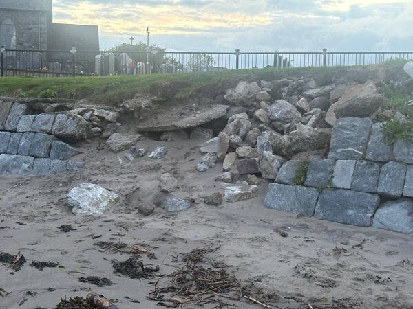 Funding was allocated for the repair of the Abbeyside sea wall 