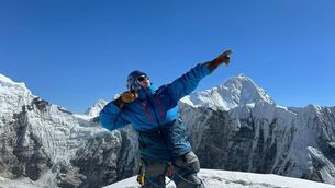 <p>Adam Sweeney was inspired to hike up Mountain Everest after reaching the summit of Aconcagua - the highest peak in South America</p>