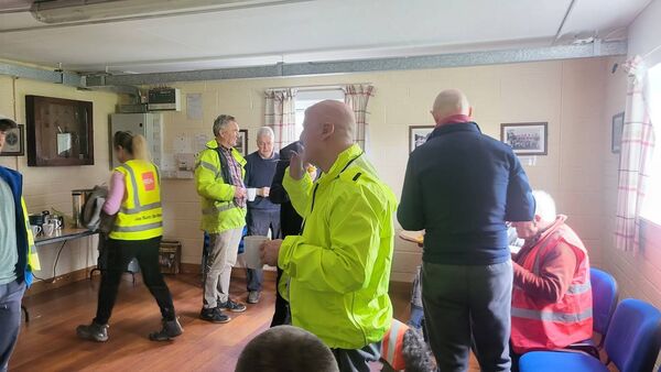 Some of those involved taking a well-earned break