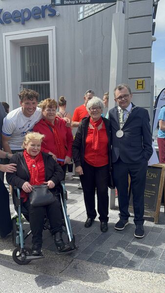 Supporters gathered outside Comfort Keepers' office in Waterford City to celebrate the brothers following their marathon. Photo: Alex Cunningham Supporters gathered outside Comfort Keepers' office in Waterford City to celebrate the brothers following their marathon. Photo: Alex Cunningham