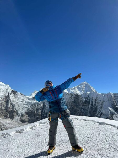 Adam Sweeney was inspired to hike up Mount  Everest after reaching the summit of Aconcagua - the highest peak in South America.