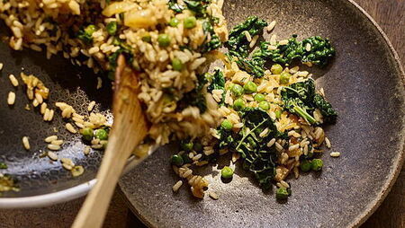Hugh Fearnley-Whittingstall’s fried rice with peas, soy and sesame