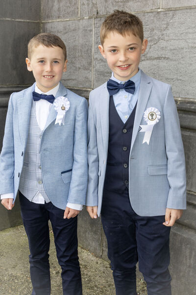 Joe Evans and Ben O'Donohoe, Waterpark, who received their First Holy Communion at St. John's Church. Joe Evans and Ben O'Donohoe, Waterpark, who received their First Holy Communion at St. John's Church.