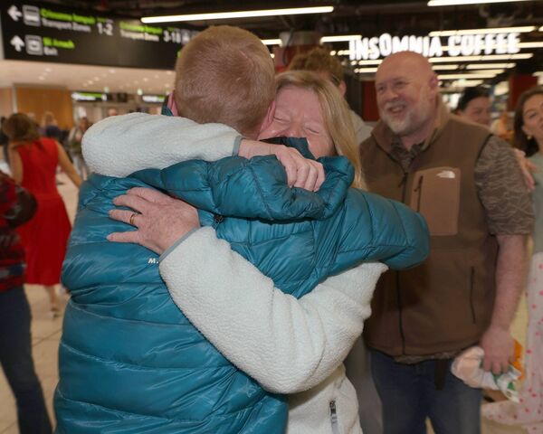 Adam Sweeney pictured as he arrived home at Dublin Airport after successfully summiting Mount Everest as a member of the first all-Irish team in more than 20 years to reach the world’s highest peak. Picture Brian McEvoy