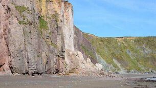 <p>This image captured by Michael Faulkner shows the large amount of earth and rocks that fell at Ballydwane Cove. Pic: Michael Faulkner.</p> <p>This image captured by Michael Faulkner shows the large amount of earth and rocks that fell at Ballydwane Cove. Pic: Michael Faulkner.</p>