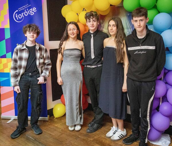 Members of Clohamon Foróige Club, Wexford, who attended the Foróige Clubs Spectacular Regional Ball in O'Shea's Hotel Tramore. Photo: Joe Evans