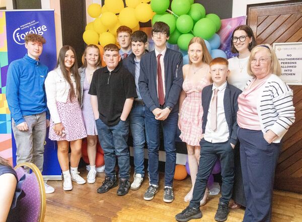 Boolavogue Fóroige Club, Wexford, who attended the Foróige Clubs Spectacular Regional Ball in O'Shea's Hotel Tramore. Photo: Joe Evans