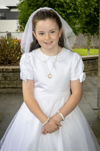  Eva O'Sullivan, St. Ursula's, who received her First Holy Communion at the Sacred Heart Church.