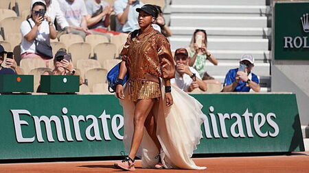 Naomi Osaka makes another fashion statement as she progresses at French Open