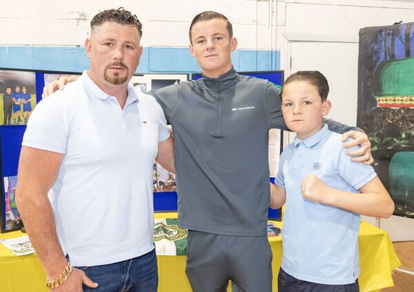 Oaddy, Michael and Patrick Reilly, at Traveller Pride. Photo: Joe Evans