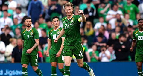 Captain Nathan Collins’ header gives Ireland victory over Qatar