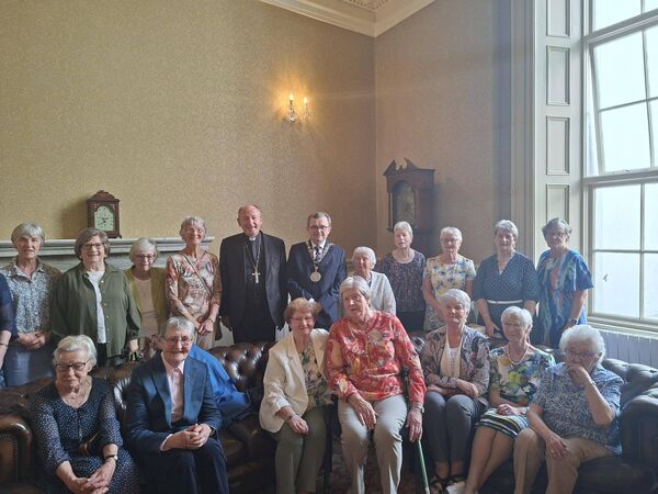 Mayor of Waterford City and County Council Seamus Ryan and Bishop Alphonsus Cullinan pictured with those in attendance honouring the Sisters of Mercy.