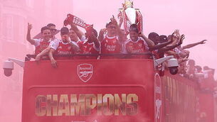 Arsenal parade: Dozens require rescuing from height and nine arrests made Arsenal parade: Dozens require rescuing from height and nine arrests made