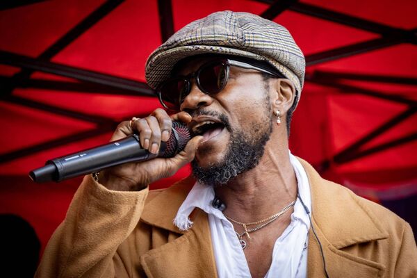 Singer, Michel Lukubama, who performed at Africa Day 2026. Photo: Joe Evans Singer, Michel Lukubama, who performed at Africa Day 2026. Photo: Joe Evans