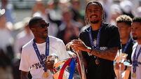 Flavio Cobolli shares in PSG’s Champions League celebrations at Roland Garros