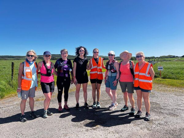 The front runners, pictured at the top of St Declan’s Hill The front runners, pictured at the top of St Declan’s Hill
