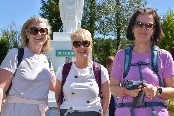 Martha Fermoy, Celia Laois and Brenda from Tramore at St Declan's Holy Well