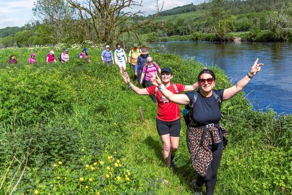 Pilgrims enjoy a beautiful stretch through Lady Louisa's Walk on Stage 5