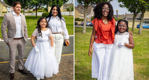 Luna Santos, (left), and Isis Condongo, (right), Presentation, who received her First Holy Communion at St. Paul's Church. Luna Santos, (left), and Isis Condongo, (right), Presentation, who received her First Holy Communion at St. Paul's Church.