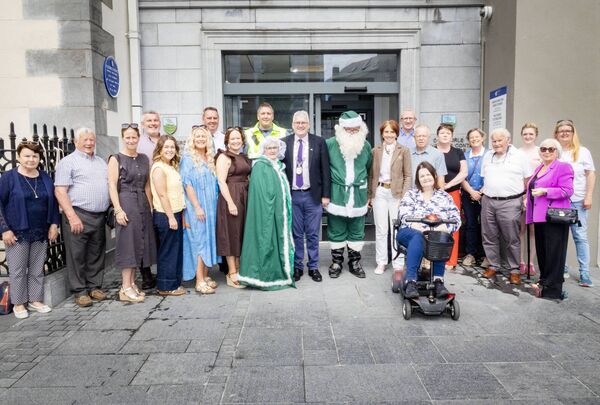 Deputy Mayor Cllr John Pratt welcomed Mr &amp; Ms Claus along with the Together We Can Community Group, to City Hall for a Mayoral reception in recognition of the groups commitment and dedication to bringing Santa at the Strand to Lismore. Photo: Joe Evans