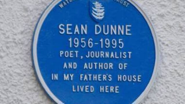 Waterford's Blue Plaques: Seán Dunne’s literary legacy to Waterford