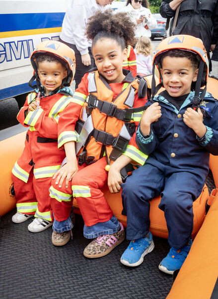 Eli, Ava-Rose and Eze, pictured at the waterford Garda Station open day. Eli, Ava-Rose and Eze, pictured at the waterford Garda Station open day.