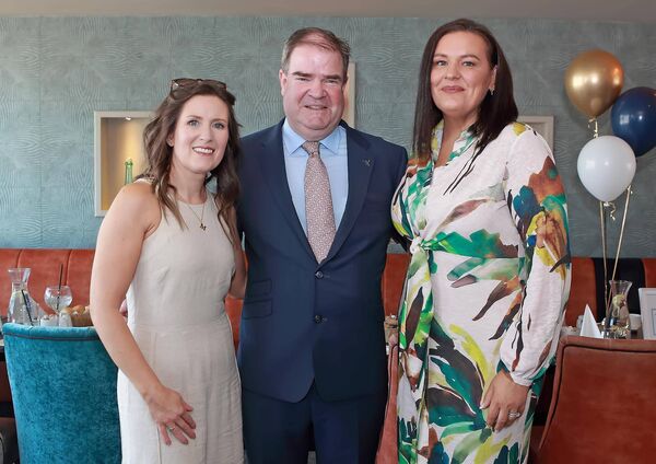 Mount Sion Secondary School Principal, Mr Edward Kennedy is pictured with Melissa Barry and Aimee Kennedy. Pic: Noel Browne. Mount Sion Secondary School Principal, Mr Edward Kennedy is pictured with Melissa Barry and Aimee Kennedy. Pic: Noel Browne.