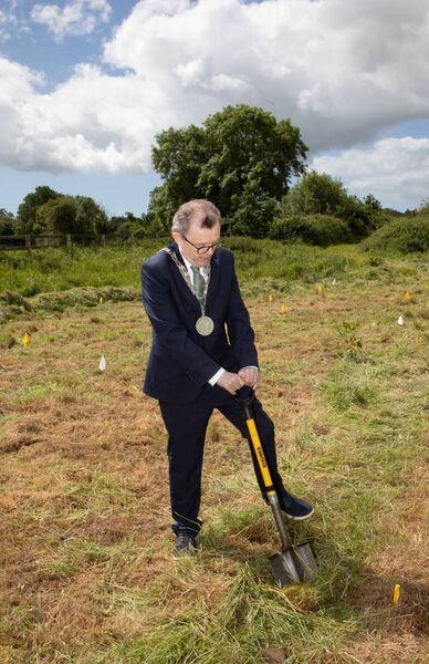 Mayor Of Waterford City & County tuning a sod at at the Woodstown Viking Site. Photo: John Power Mayor Of Waterford City & County tuning a sod at at the Woodstown Viking Site. Photo: John Power