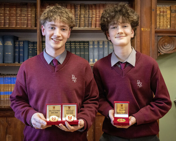 David Keating, After School Study and Commitment to Learning awards, and James Keating, 1 CQ award, at the De La Salle College, Senior awards day. David Keating, After School Study and Commitment to Learning awards, and James Keating, 1 CQ award, at the De La Salle College, Senior awards day.