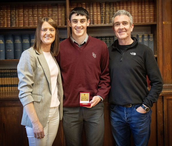 Cillian Sheridan, The Inspire & Lead award, at the De La Salle College Senior Awards day. Cillian Sheridan, The Inspire & Lead award, at the De La Salle College Senior Awards day.