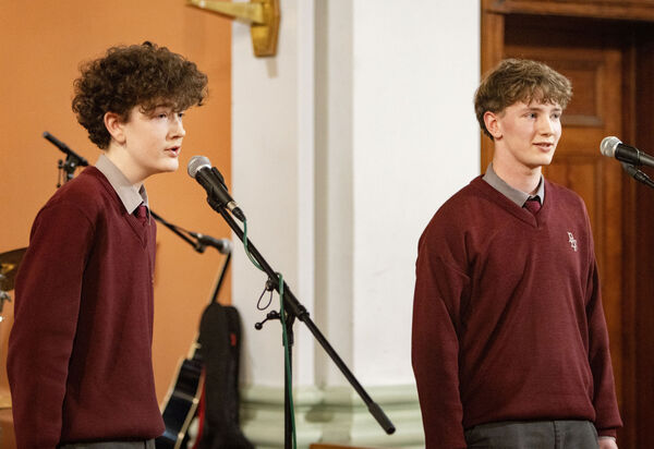 Brothers James and David Keating, who performed Dear Theadosia at the De La Salle College, Summer Concert. Brothers James and David Keating, who performed Dear Theadosia at the De La Salle College, Summer Concert.