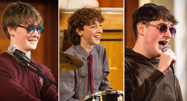 Derek Kennedy, who performed Streets of Philadelphia,(left), Alex Curran, with Dara, Luke and Oisin, performed Jimi Hendrix Medley (centre), and Sam Marsden with Luke and Oisin performed Zanzibar (right) at the De La Salle College Summer Concert. Derek Kennedy, who performed Streets of Philadelphia,(left), Alex Curran, with Dara, Luke and Oisin, performed Jimi Hendrix Medley (centre), and Sam Marsden with Luke and Oisin performed Zanzibar (right) at the De La Salle College Summer Concert.