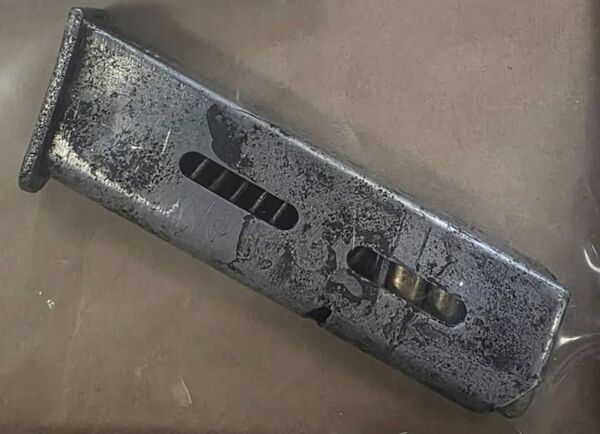 The fire arm was discovered during a search of the vehicle along with rounds of ammunition. Pic: An Garda Síochána The fire arm was discovered during a search of the vehicle along with rounds of ammunition. Pic: An Garda Síochána