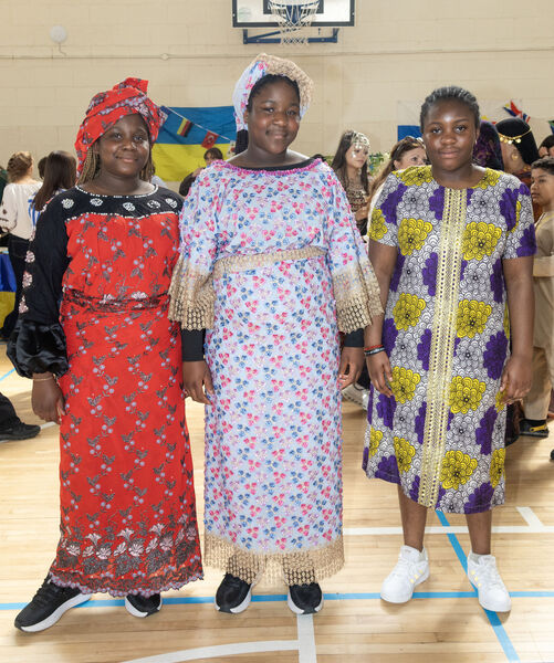 Students representing Nigeria at Culture Day at Our Lady of Mercy Secondary School. Students representing Nigeria at Culture Day at Our Lady of Mercy Secondary School.