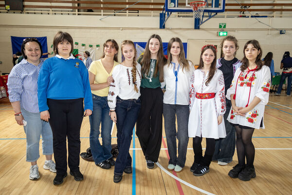 Students representing Ukraine at Culture Day at Our Lady of Mercy Secondary School. Students representing Ukraine at Culture Day at Our Lady of Mercy Secondary School.
