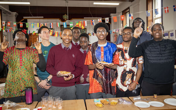 Students representing Nigeria and South Africa at De La Salle College Culture Day. Students representing Nigeria and South Africa at De La Salle College Culture Day.