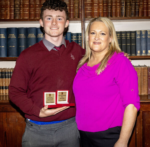 Calum Walsh, Community & Leadership and School Promotional Work awards, at the De La Salle College Junior Awards day. Calum Walsh, Community & Leadership and School Promotional Work awards, at the De La Salle College Junior Awards day.