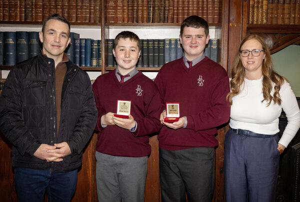 Oliver McCoy, Community & Leadership award, and Timothy McCoy, 3EH award, at the De La Salle College Junior Awards day. Oliver McCoy, Community & Leadership award, and Timothy McCoy, 3EH award, at the De La Salle College Junior Awards day.