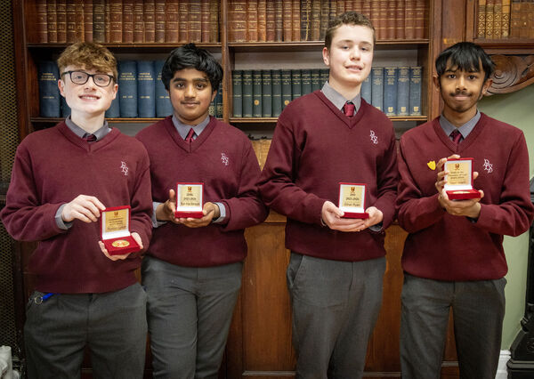 Riordán Lynch, Commitment to Leadership, Ryan Anaz Mattappilil, 2 DMG, Ethan Ryan, 2DD, and Yasri Islam, Faith in the Presence of God awards, at the De La Salle College Junior Awards day. Riordán Lynch, Commitment to Leadership, Ryan Anaz Mattappilil, 2 DMG, Ethan Ryan, 2DD, and Yasri Islam, Faith in the Presence of God awards, at the De La Salle College Junior Awards day.