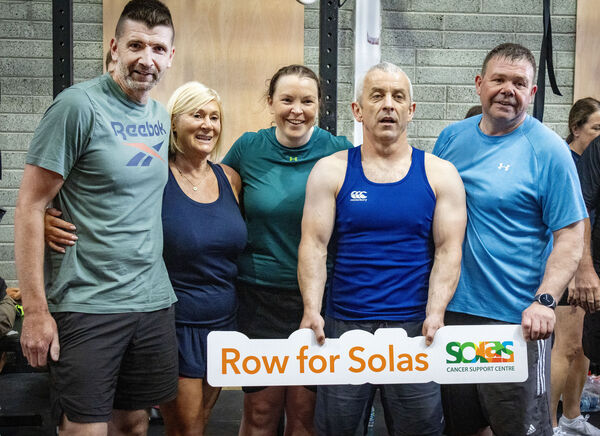 Taking part in the inaugural Row for Solas, which raised €57,000 at the Waypoint Training. Photo: Joe Evans Taking part in the inaugural Row for Solas, which raised €57,000 at the Waypoint Training. Photo: Joe Evans