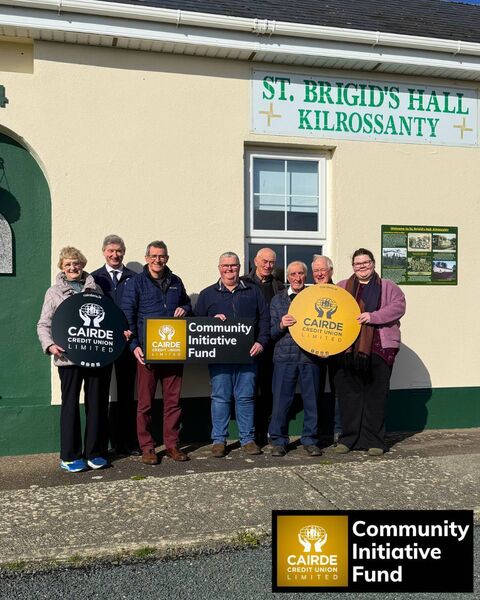 St. Brigids Hall Committee - Margaret Riordan, Quan Butler, Tony Coffey, Tom V. Walsh, Michael & Katie Dee. Cairde Credit Union - Sean Cleary (CEO), Raymond Moloney (Chairman) Michael Murphy (Board Member) St. Brigids Hall Committee - Margaret Riordan, Quan Butler, Tony Coffey, Tom V. Walsh, Michael & Katie Dee. Cairde Credit Union - Sean Cleary (CEO), Raymond Moloney (Chairman) Michael Murphy (Board Member)