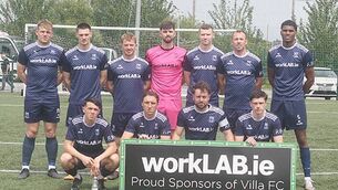 <p>The Villa FC side that lost out to Trim Celtic in the FAI Junior Cup at workLAB Connors Park on Sunday. Photo: Paul Elliott</p>
