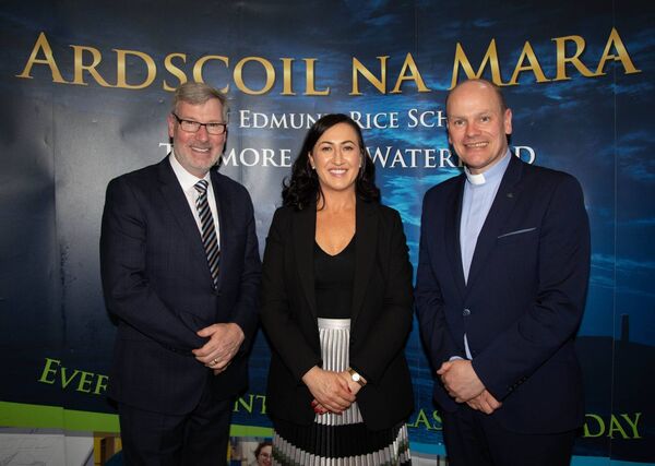 Mr. Padraig Cawley, Principal. Ms Sharon Power, Deputy Principal and Fr. Richard O'Halloran. Photo: John Power Mr. Padraig Cawley, Principal. Ms Sharon Power, Deputy Principal and Fr. Richard O'Halloran. Photo: John Power